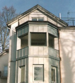 Titanzinkfassade in Winkelfalztechnik